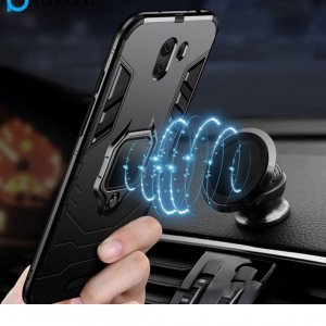 Samsung A8 A8 Plus Rugged Stand Ring Armor Case Magnetic Car Holder 5