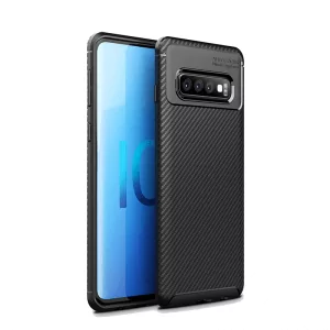 0 For Samsung Galaxy S10 Plus Case Cover Carbon Fiber Soft Silicone Back Cover for Samsung S10