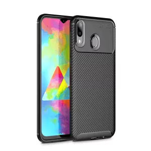 0 Phone Case Bumper Shockproof Soft Silicone Carbon fiber Cover On For Samsung Galaxy M20 M 20