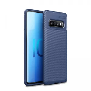 1 For Samsung Galaxy S10 Plus Case Cover Carbon Fiber Soft Silicone Back Cover for Samsung S10