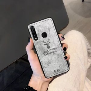 1 deer cloth texture phone case for vivo z5x v15 pro u1 iqoo neo v9 y85 luxury