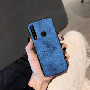 2 deer cloth texture phone case for vivo z5x v15 pro u1 iqoo neo v9 y85 luxury