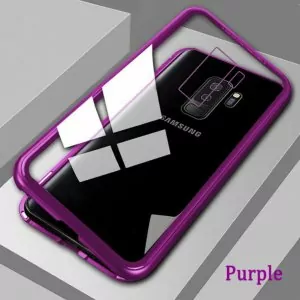 Aluminium Case Magnetic 2 in 1 Samsung A8 A8 Plus Purple