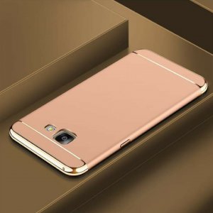 Case 3 in 1 Electropating Samsung A3 2017 Gold min