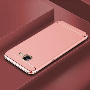 Case 3 in 1 Electropating Samsung A3 2017 Rosegold min