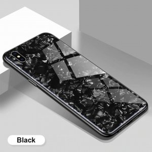 Case Shell Marmer Glass Samsung Galaxy A10 Black