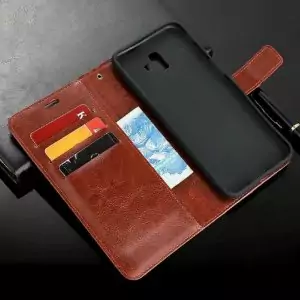 Flip Leather Wallet J6 Plus Head 3