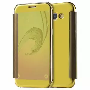 Flip Mirror Case Samsung A3 2017 Gold min