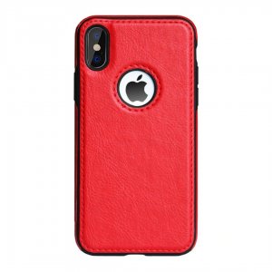 Luxury Premium Leather Case iPhone XS Max Red