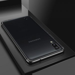 Plating Soft Case Clear Silicone Samsung Galaxy A10 Black