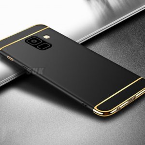 Samsung A8 A8 Plus Hard Case 3 in 1 Electroplating Black