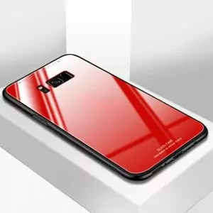 Samsung Galaxy S7 Flat TPU Tempered Glass Soft Case Red