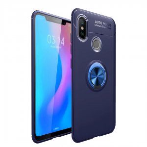 Soft Case TPU With Ring Redmi Note 5 Pro Blue