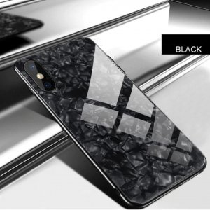 Tempered Glass Shell TPU Soft Case iPhone XS Max Black