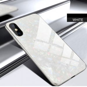 Tempered Glass Shell TPU Soft Case iPhone XS Max White