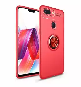 WeeYRN Magnetic Ring Stand Case Xiaomi mi 8 Lite mi8 Luxury Soft Silicone Case Tempered Glass red red