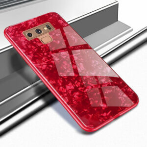 1 Glossy Shell Marble Back Cover For Samsung Galaxy S8 S9 Plus Note 8 9 Bling Bling