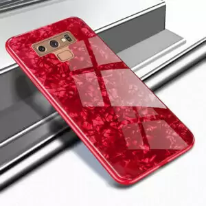 1 Glossy Shell Marble Back Cover For Samsung Galaxy S8 S9 Plus Note 8 9 Bling Bling