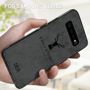4 Cloth Fabric Deer Case For Samsung A50 A30 A10 M30 M10 A7 A9 2018 Soft Silicone