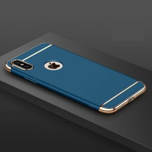 Hard Case Matte 3 In 1 Electroplating iPhone XS Max Blue