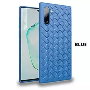 1 for Samsung Note 10 Case Cooling Design Woven Pattern Ultra thin TPU Soft Back Cover Galaxy min