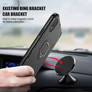 3 Armor Ring Case For xiaomi redmi 7a case Magnetic Car Hold Shockproof Protective Soft Bumper Phone min