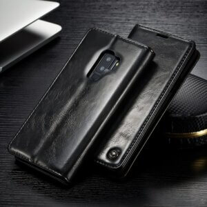 0 Vintage Leather Wallet Magnetic Auto Flip Case Cover For Samsung Galaxy S9 S9 Plus Luxury Durable