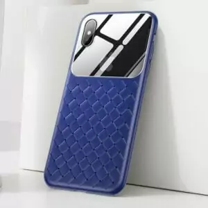 1 Baseus Braided Case For iPhone Xs XR Xs Max Luxury Silicone Case with Tempered Glass Protective 1