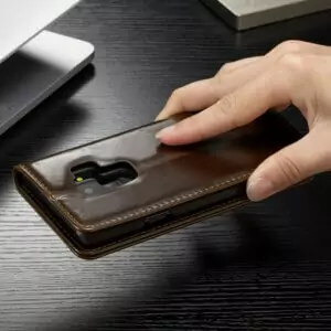 4 Vintage Leather Wallet Magnetic Auto Flip Case Cover For Samsung Galaxy S9 S9 Plus Luxury Durable