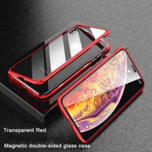 2 Double Side Glass Magnetic Adosorption Case For iPhone XS MAX XR XS 8 Plus 7 Plus