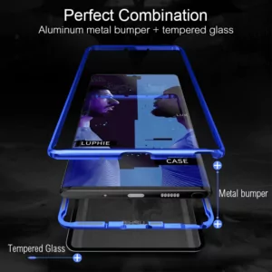 3 Luxury Aluminum Metal Bumper Magnetic Case On For Samsung Galaxy Note 10 Plus S10 Plus s10e