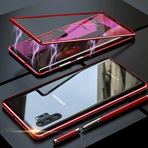 7 Magnetic Adsorption Phone Case for Samsung Galaxy Note 10 8 9 Plus Tempered Glass Magnet Metal 2