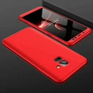 Case Full Cover Matte Hard Case Samsung A8 A8 Plus RED min