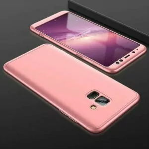 Case Full Cover Matte Hard Case Samsung A8 A8 Plus Rosegold min