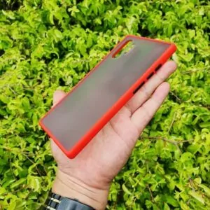 Case Samsung Note 10 Plus Casing Hybrid Softcase Transparan Matte Merah 2 min