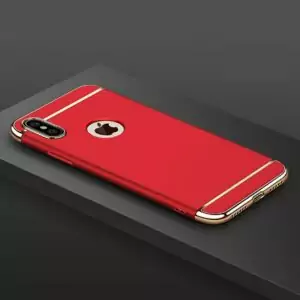 Hard Case Matte 3 In 1 Electroplating iPhone XS Max Red
