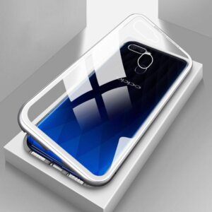 OPPO F9 Magnetic Case 2 in 1 Cover Silver