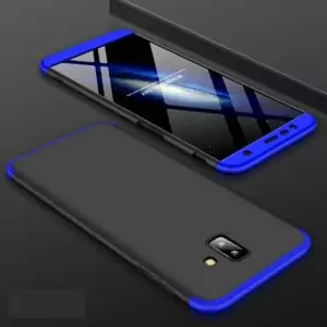 Samsung Galaxy J6 Plus Hardcase 360 Protection Black Blue 1