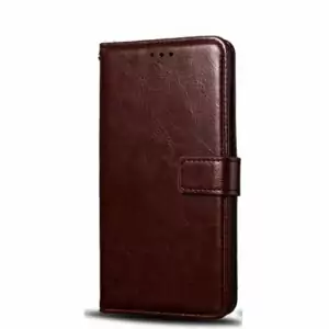 Samsung Galaxy J7 Prime Flip Wallet Leather Cover Case Brown