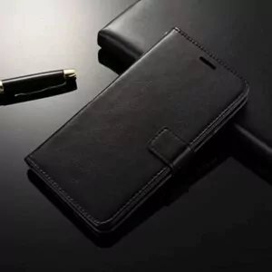 Samsung S6 Edge S6 Edge Plus Flip Wallet Leather Cover Case Black