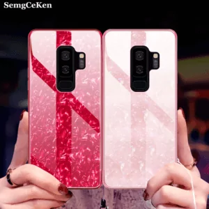 0 SemgCeKen Tempered Glass Hard marble case for Samsung Galaxy s8 s9 s10 plus lite s8plus s9plus 1