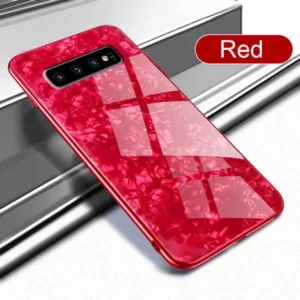 2 For Samsung Galaxy S10 S9 S8 Plus S10E Note 9 Case Tempered Glass Shell Texture Back