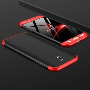 360 Degree Full Protection Case for Samsung J3 J5 J7 Pro 2017 Shockproof Hard Cover forBlack with Red 0 300x300 1