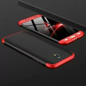 360 Degree Full Protection Case for Samsung J3 J5 J7 Pro 2017 Shockproof Hard Cover forBlack with Red 0 300x300 1