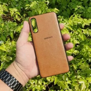 Softcase Leather Samsung Galaxy A30s Brown min