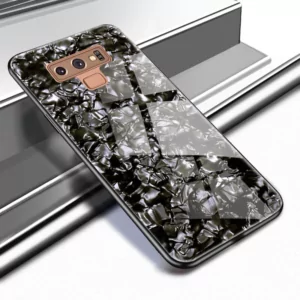 0 Luxury Bling Shell Case For Samsung Galaxy S8 S9 Plus Cases Tempered Glass Silicone Soft Flip