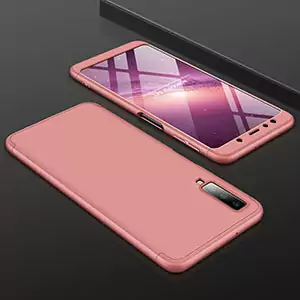 samsung a7 2018 360 protection slim matte full armor case pink