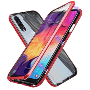 0 360 Protective Magnetic case For samsung a50 2019 Double sided glass on the For samsung Galaxy