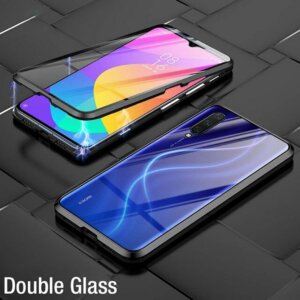 0 Double Sided Glass Magnetic Metal Flip Case For Xiaomi Redmi Note 8 7 8T K20 K30