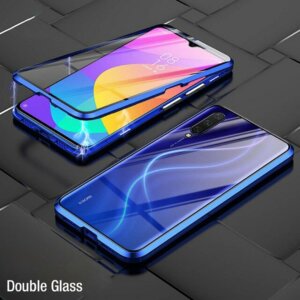 1 Double Sided Glass Magnetic Metal Flip Case For Xiaomi Redmi Note 8 7 8T K20 K30
